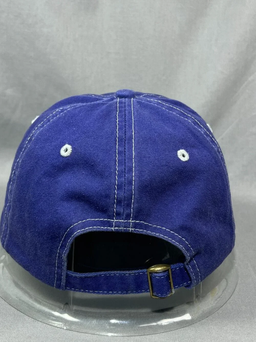 My Town Originals Hornets Hat Blue Yellow Distressed Script Adjustable Dad Cap